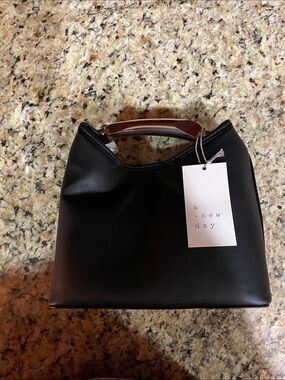 a new day Black Mini Top-Handle Bag with Gold Accent